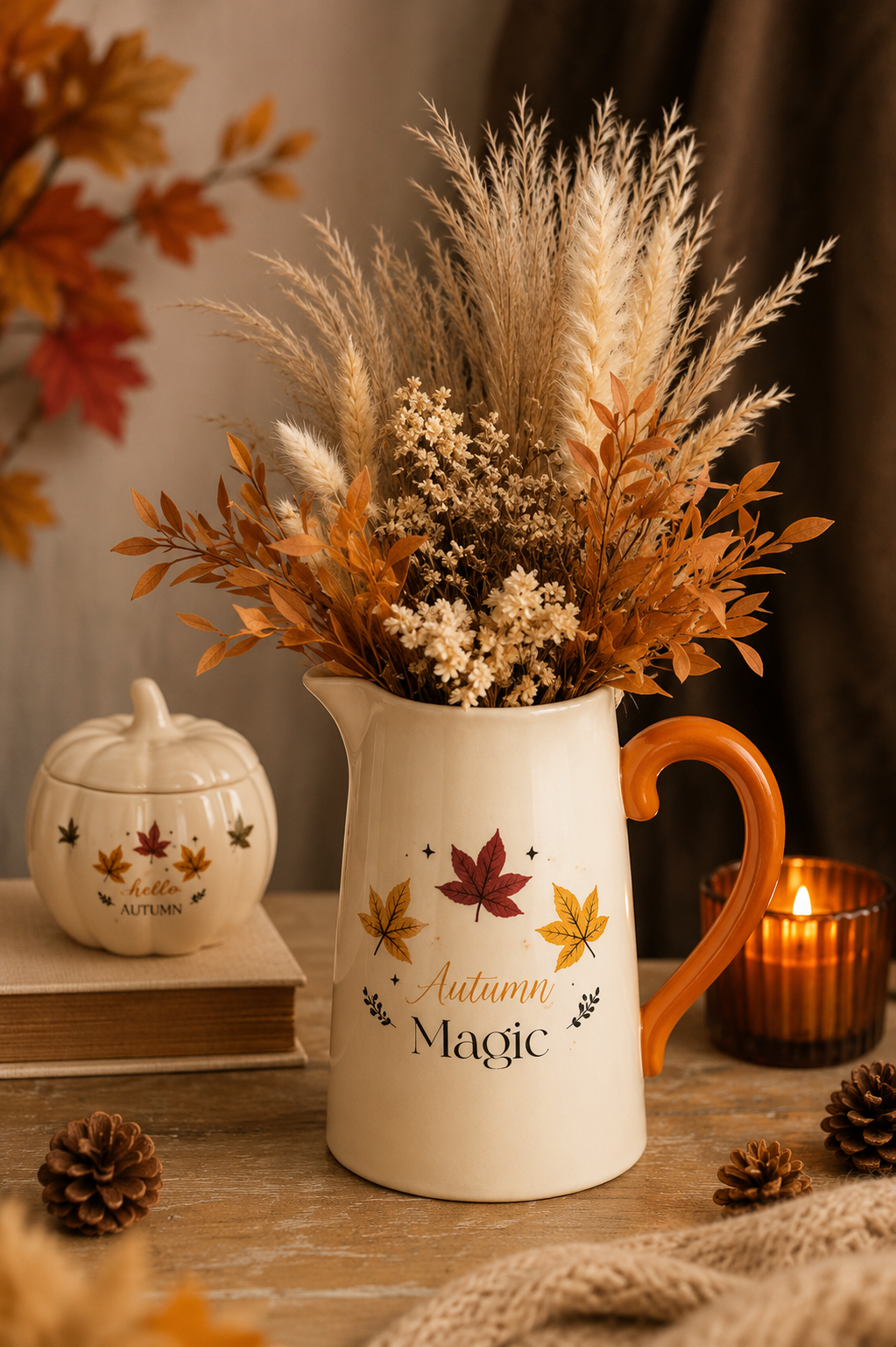 PRÉ-COMMANDE PICHET À FLEURS EN CÉRAMIQUE « MAGIE D'AUTOMNE »