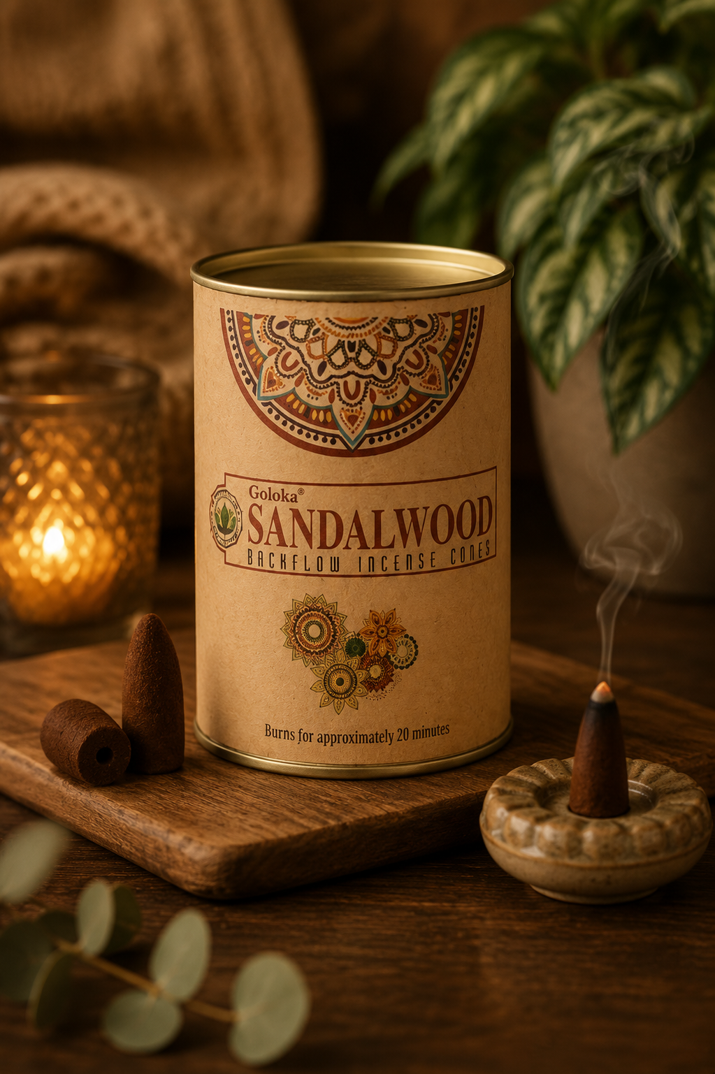 PRÉ-COMMANDE PAQUET DE CÔNES À FLUX INVERSÉ AU BOIS DE SANTAL GOLOKA