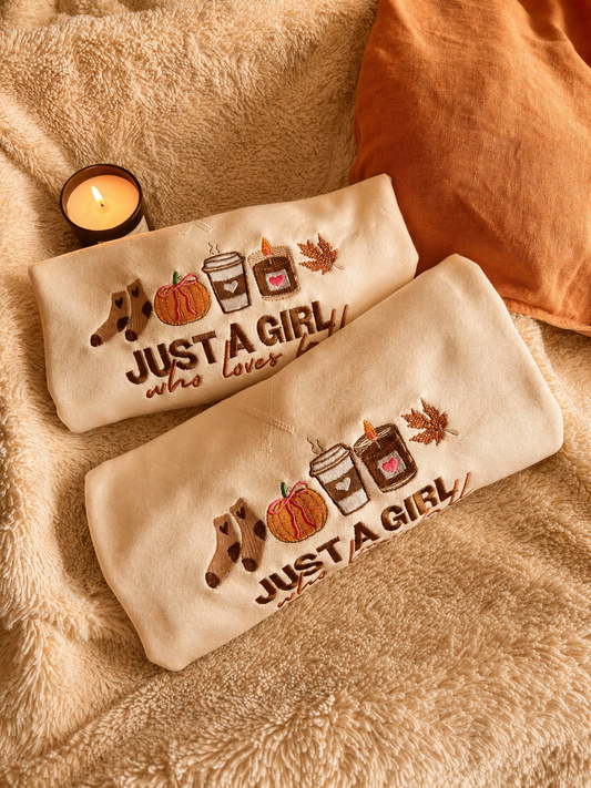 PRÉ-COMMANDE SWEAT-SHIRT JUST A GIRL WHO LOVES FALL