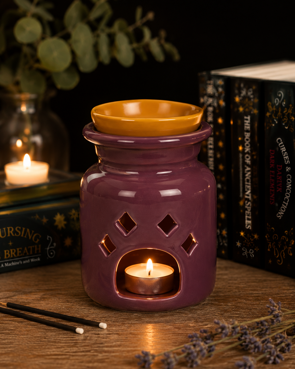 PRÉ-COMMANDE BRÛLEUR D'HUILE ET CHAUFFE-CIRE « MISCHIEF AND MAGIC » EN FORME DE FLACON DE POTION