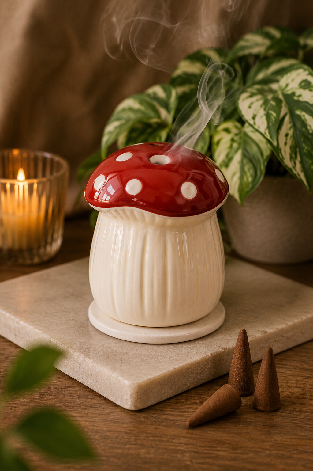PRÉ-COMMANDE PORTE-CÔNES D'ENCENS EN FORME DE CHAMPIGNON